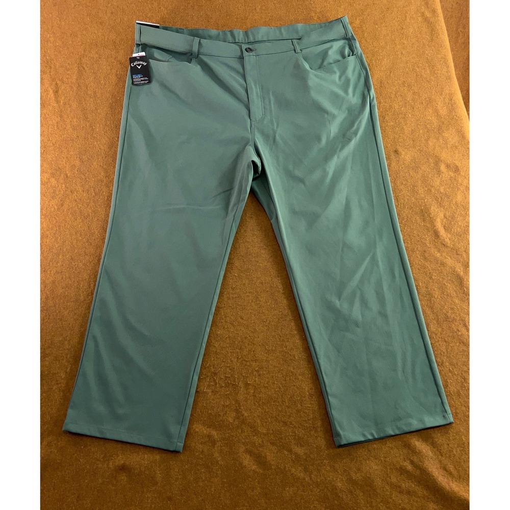 Callaway Mens 50x30 Dark Forest Green Performance Golf Pants NWT